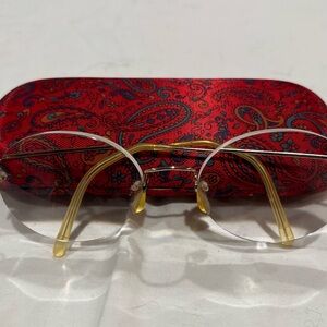 Kazuo Kawasaki Mp 631 Gold Rimless Eyeglass Frame -Japan